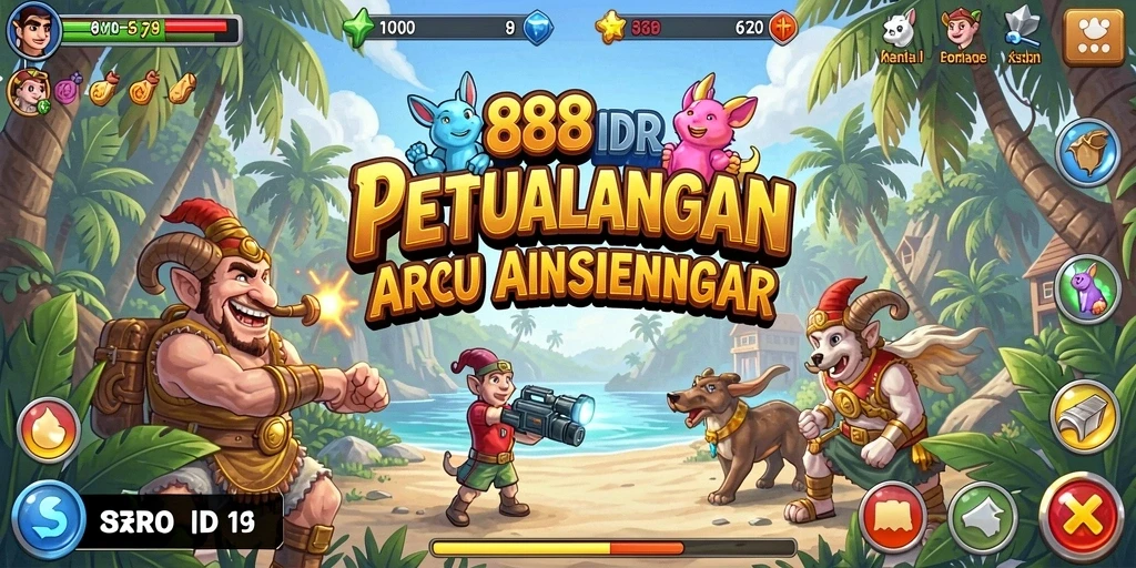 Tangkapan layar gameplay 888IDR menampilkan aksi seru di setiap levelnya.