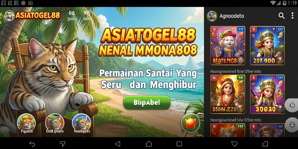 Tampilan seru dari gameplay ASIATOGEL88 yang penuh warna.