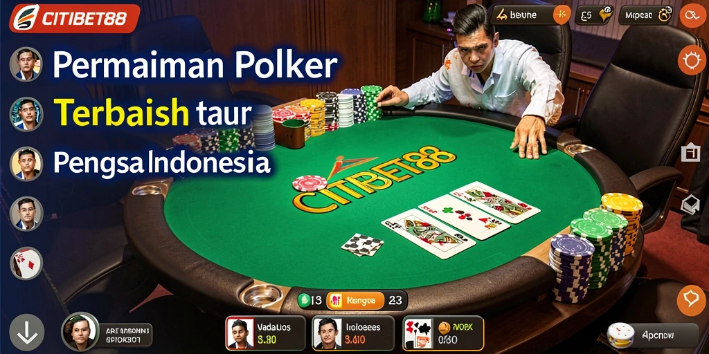 Screenshot gameplay CITIBET88 menampilkan suasana permainan poker yang seru.