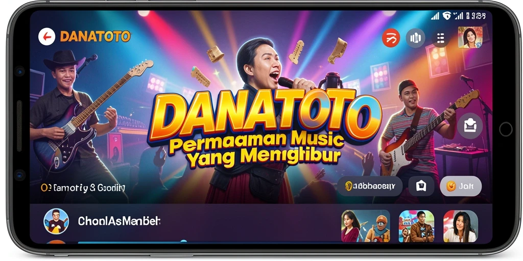 Screenshot DANATOTO menampilkan gameplay musik yang dinamis dan menarik.