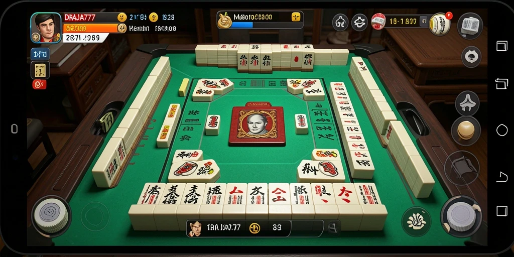 Screenshot gameplay DRAJA777 menunjukkan tantangan Mahjong yang menarik.