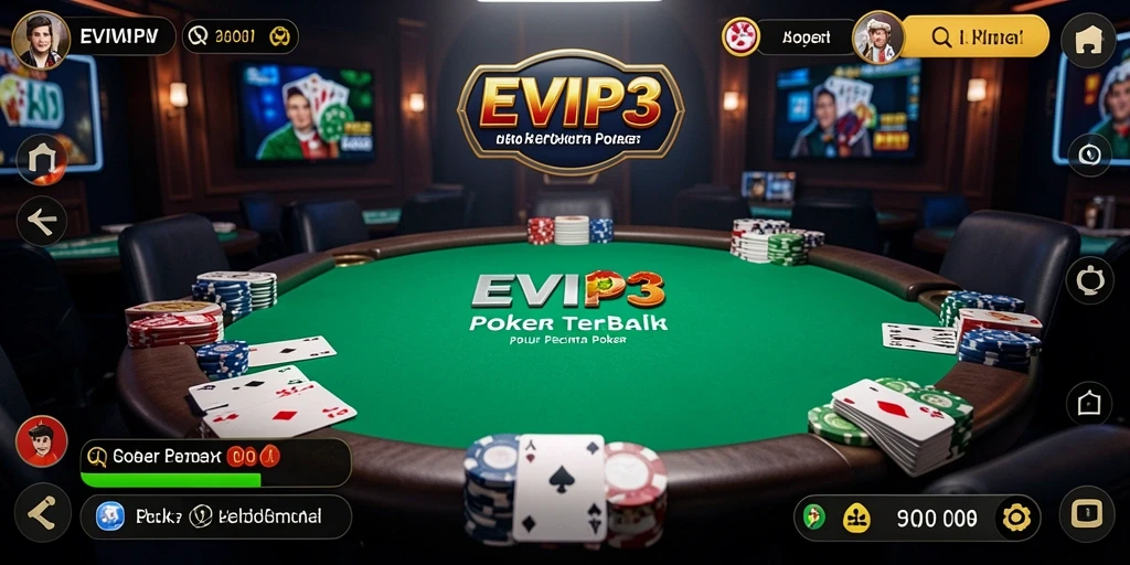 Tampilan screenshot dari gameplay poker yang seru dan menantang.