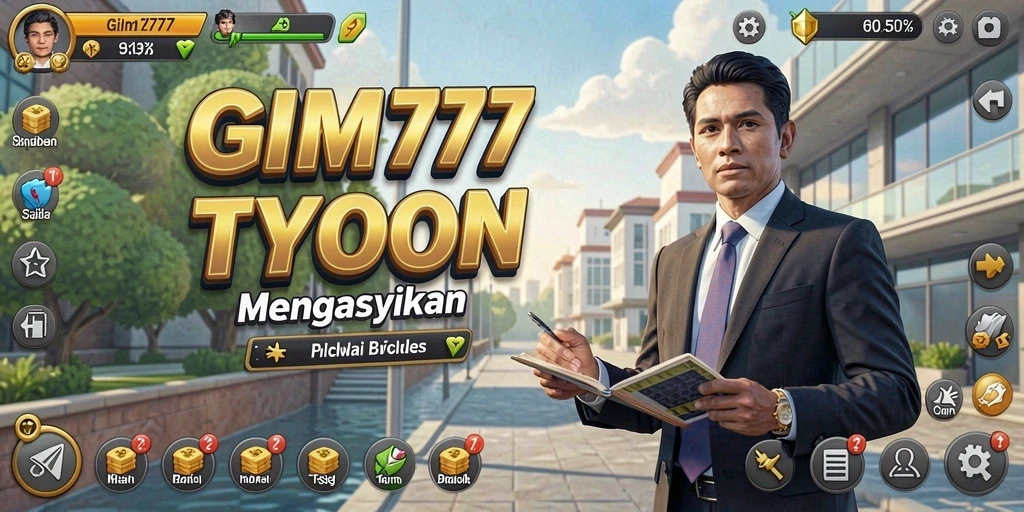 Tampilan gameplay GIM777 dengan interaksi bisnis yang menarik.