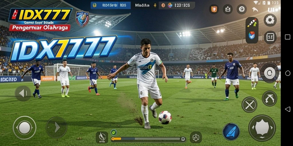 Tampilan permainan seru dari IDX777 di lapangan sepak bola.