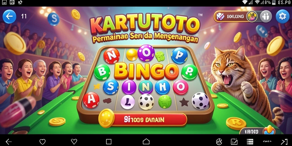 Tampilan gameplay seru KARTUTOTO dengan elemen Bingo.