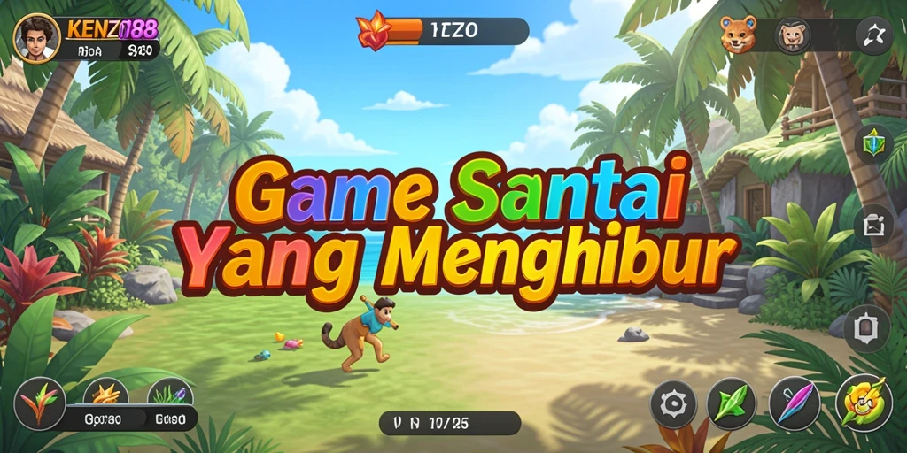 Tampilan gameplay KENZO188 yang penuh warna dan interaktif.
