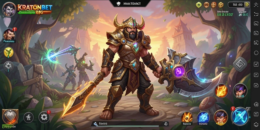 Tampilan gameplay KRATONBET yang penuh aksi dan petualangan.