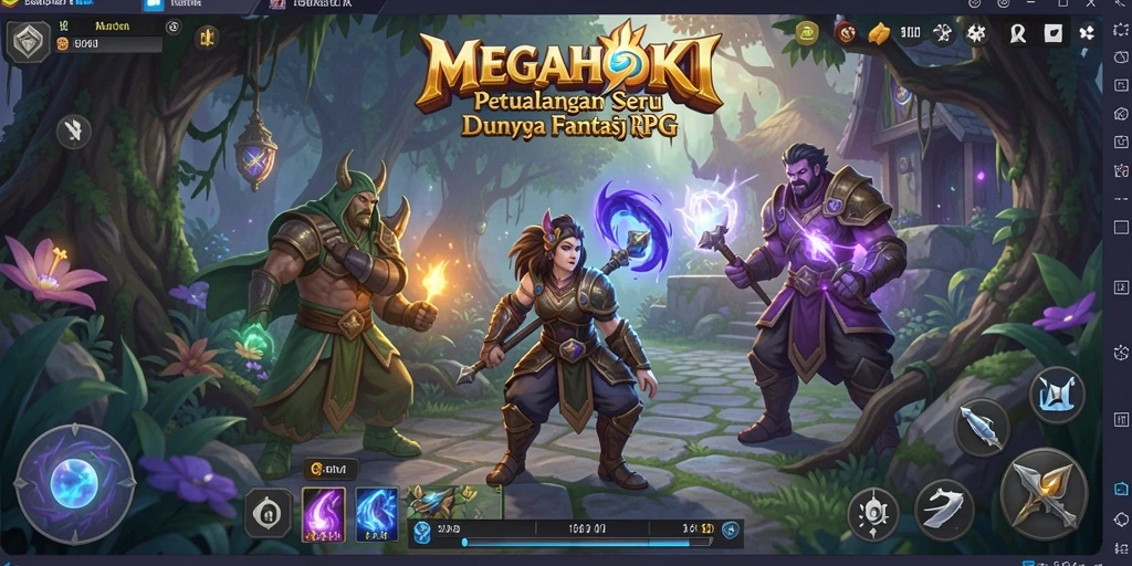 Tangkapan layar dari gameplay RPG MEGAHOKI yang seru dan mendebarkan.