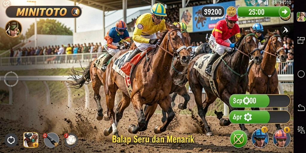 Tampilan gameplay balap yang menegangkan di MINITOTO.