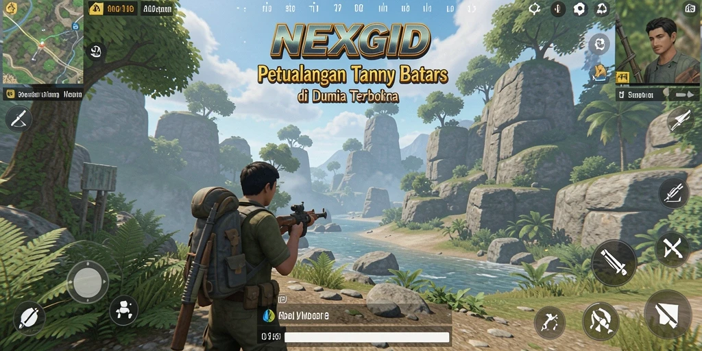 Tampilan bermain di dunia terbuka NEXGID yang memukau.