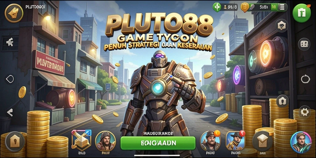 Screenshot gameplay <strong>PLUTO88</strong> menunjukkan pengelolaan perusahaan yang seru.