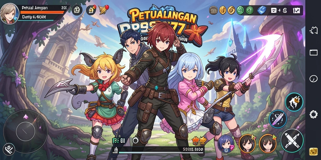Tampilan utama gameplay <strong>PSG77</strong> dengan karakternya yang menakjubkan.
