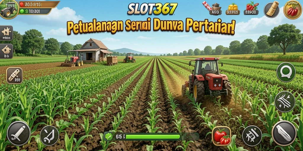 Tangkapan layar SLOT367 menampilkan kebun yang indah dan aktif.