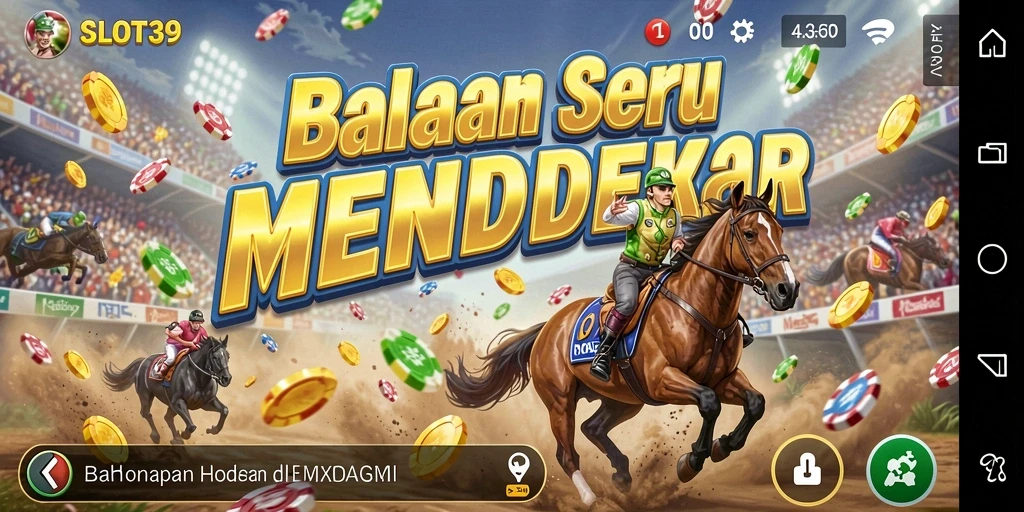 Gambaran gameplay SLOT39 yang penuh aksi dan kompetisi balapan.