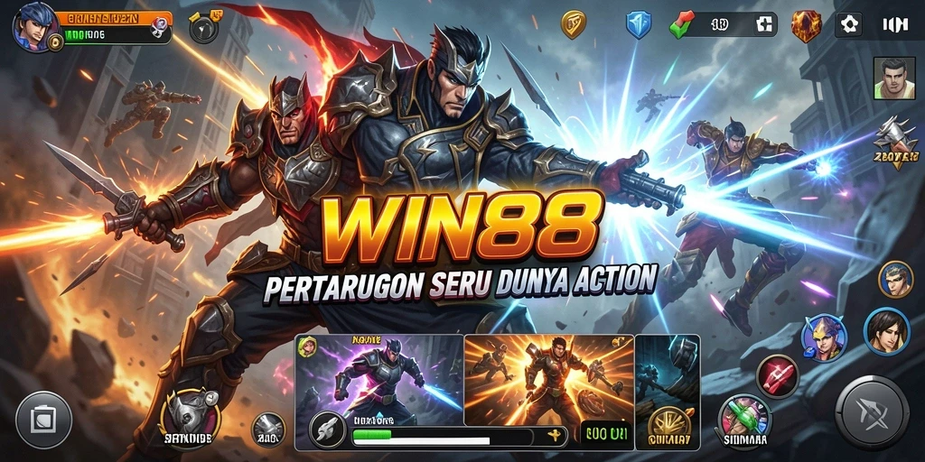 Tampilan gameplay seru dan mendebarkan dari WIN88.