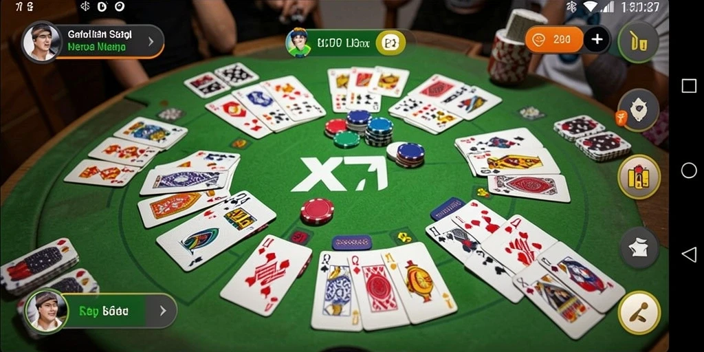 Screenshot X78 menampilkan gameplay Gaple yang seru dan interaktif.